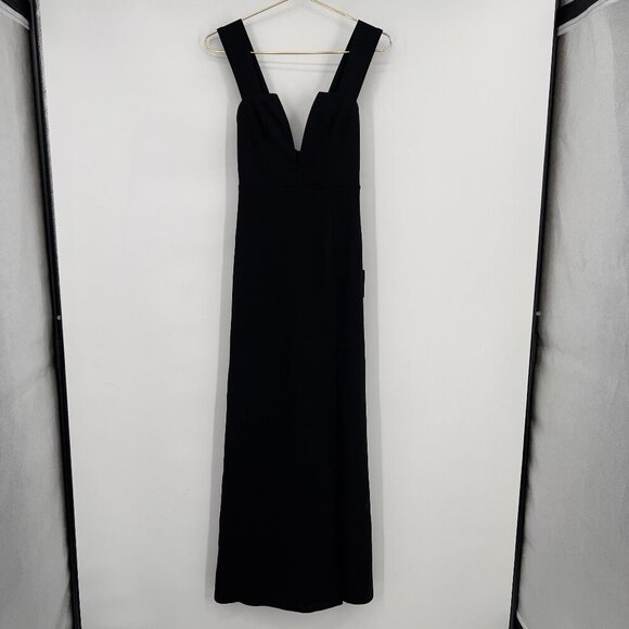 Lulus Black Deep V-Neck Sleeveless Cocktail Formal Maxi Dress Size Small NWT - Picture 2 of 13
